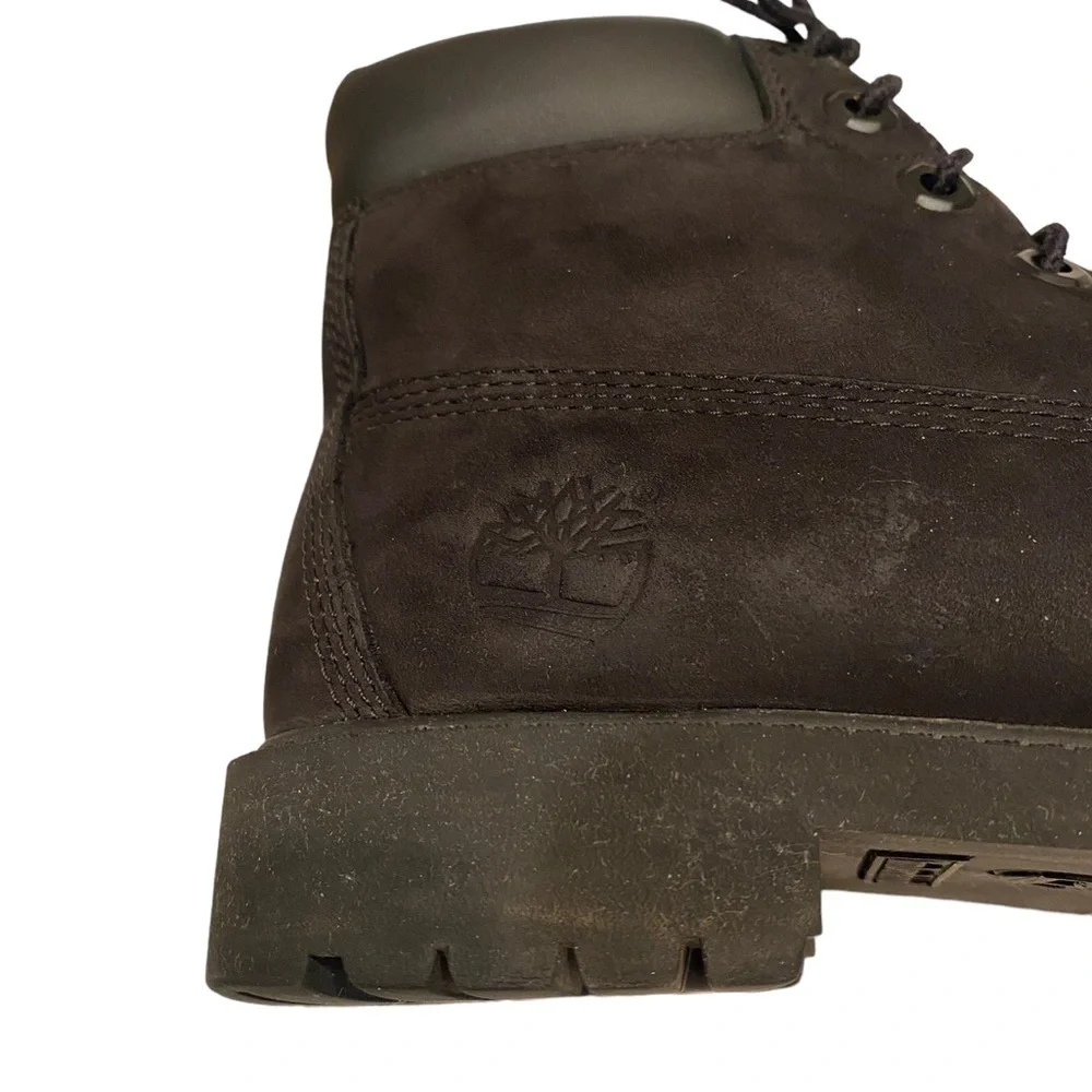 Timberland BOYS Premium 6” Waterproof Black Leather Ankle Boots Boys Size 4